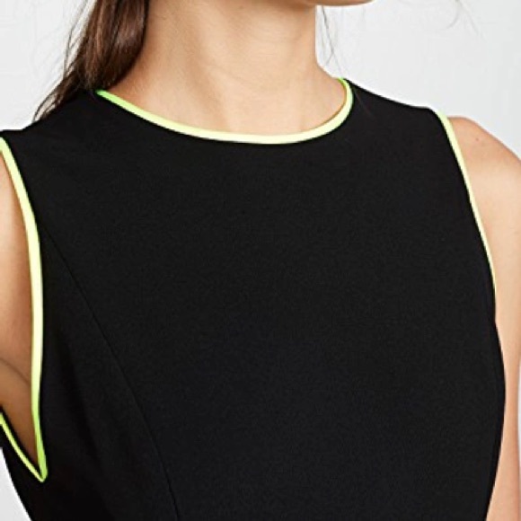 Alice + Olivia Colin Acetate Dress in Black Neon size 6 - Picture 2 of 8